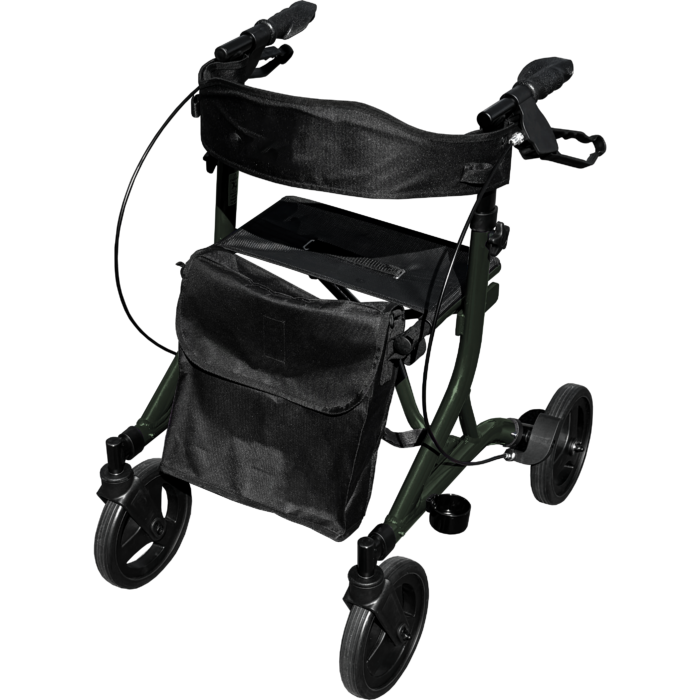 Goldfern X-FOLD Mini Rollator green quarter view