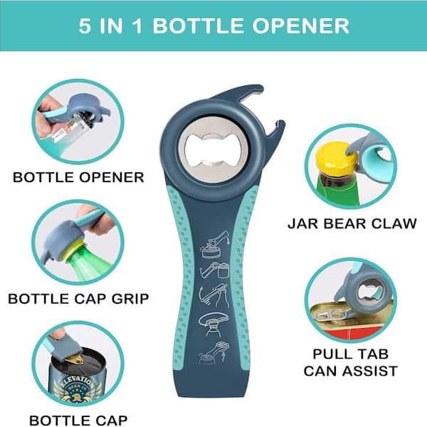 Goldfern GripMate Bottle Opener with various uses on a white background