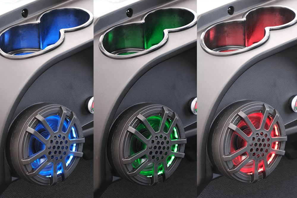 EuroCarts Platinum Edition Golf Cart LED Cup Holders