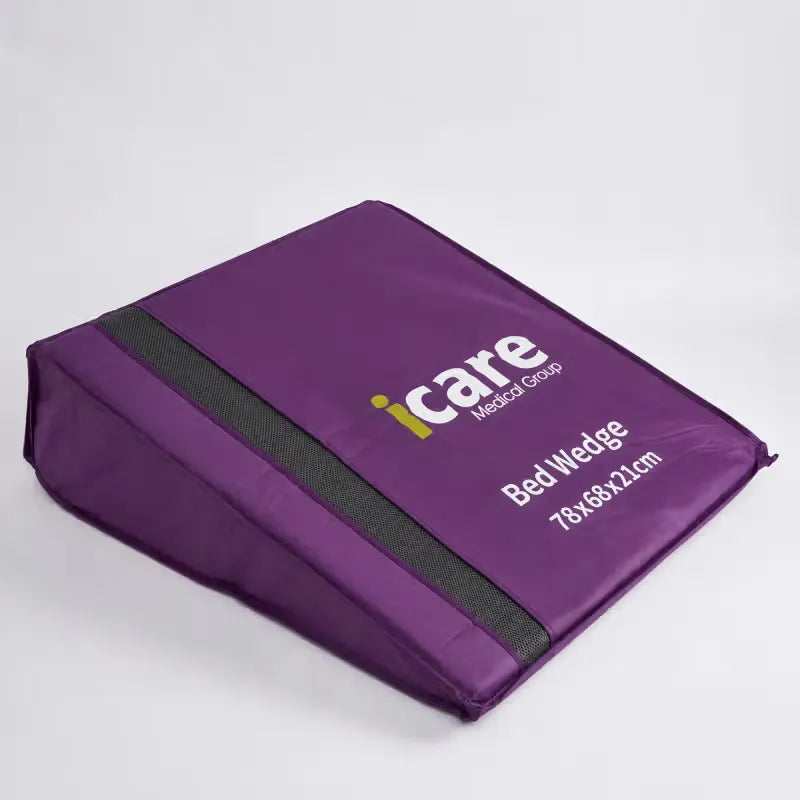 icare Supporta Bed Wedge charcoal showing packaging