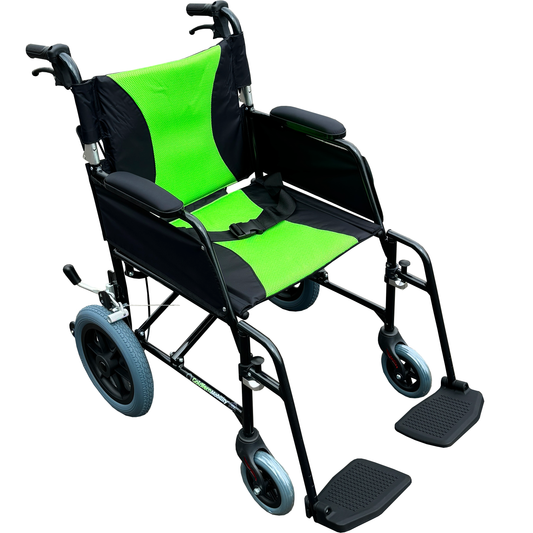 GF Lightweight Premium Transit Wheelchair quarter view