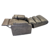 Prestige Electric Reclining Lift Chair - Grey fully reclined flat
