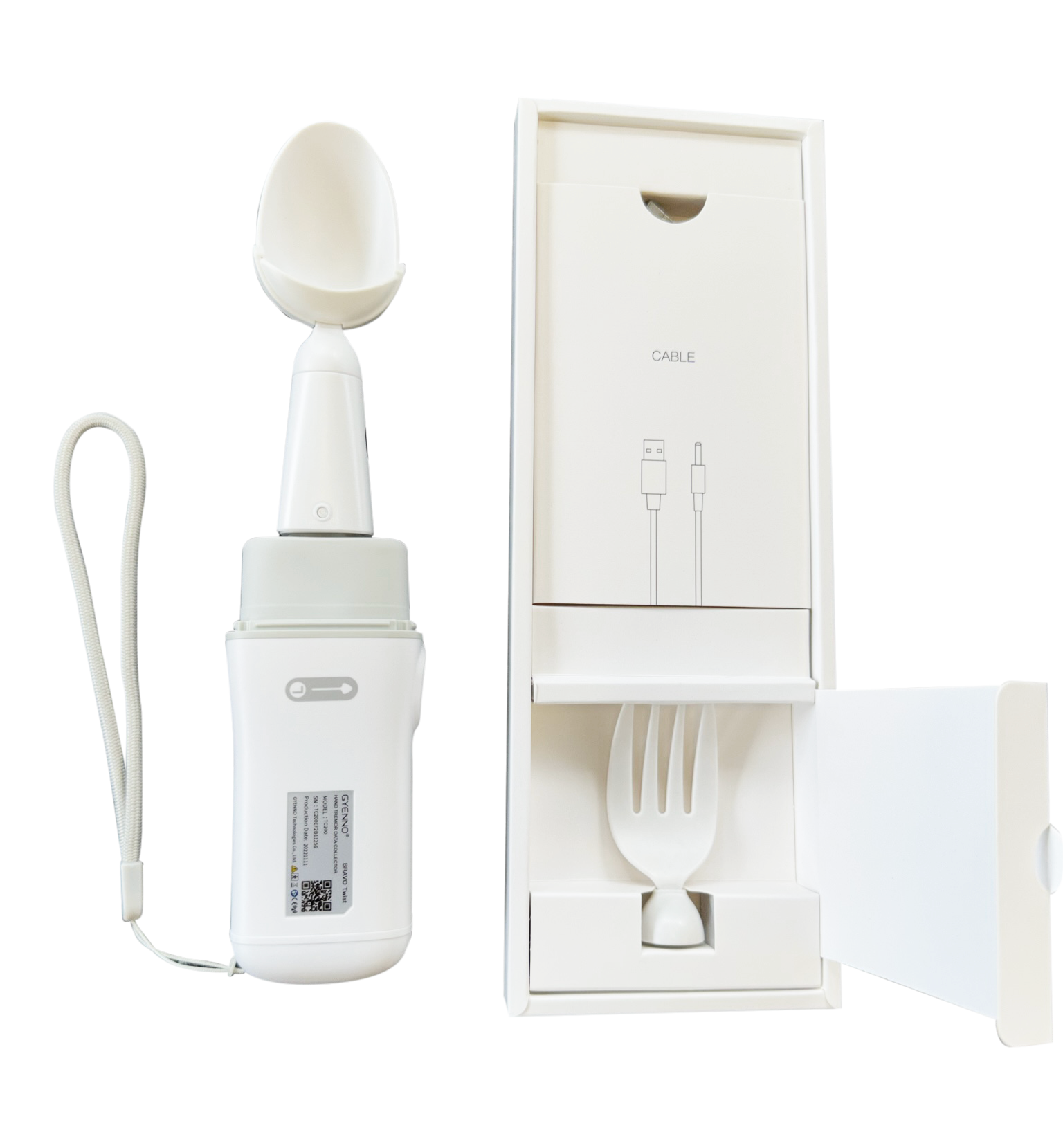 Gyenno Bravo Twist Spoon and fork in box