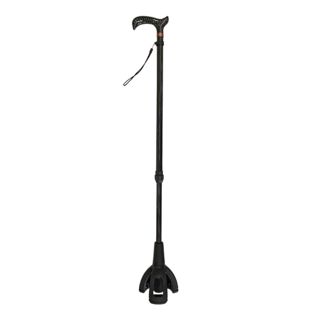 Foot Stick Rectangular Carbon Fibre Flexi-Foot Walking Stick – MoveSmart Mobility Equipment