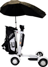 Cruiser VL2000 Golf Cart with clubs and umbrella