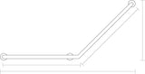 45° Angled Grab Rail dimensions