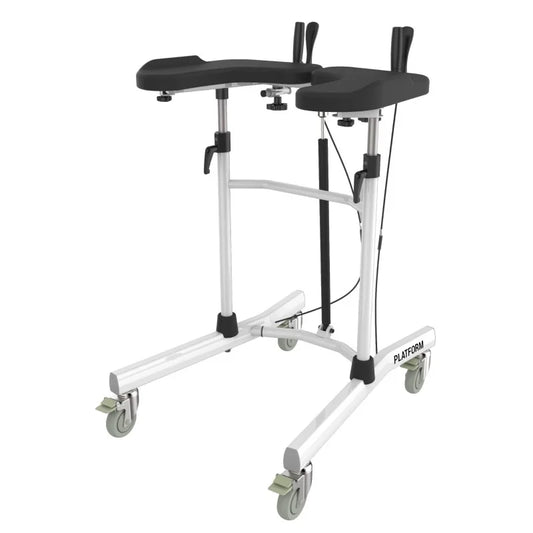 Rehasense Platform indoor rehabilitation rollator front right view
