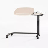 iCare Ultra Low Over Chair Table in White Ash with C-shaped base