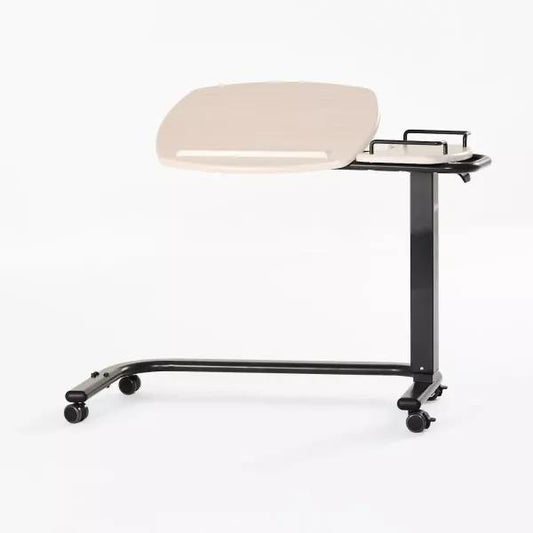 iCare Ultra Low Over Chair Table in White Ash with C-shaped base