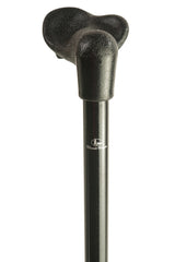A close-up of a black Strider Adjustable Fischer Support Stick, set against a plain white background.