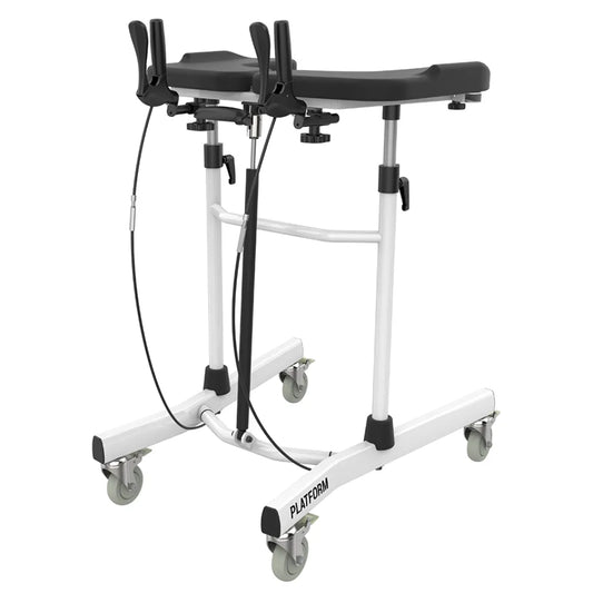Rehasense Platform indoor rehabilitation rollator front left view