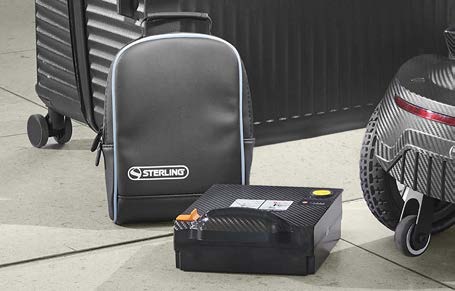 STERLING S50 Carbon battery carry bag with lithium battery pack