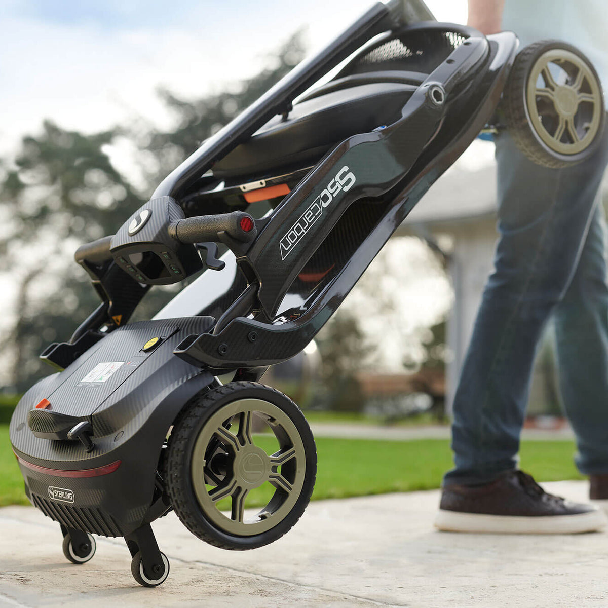 STERLING S50 Carbon folding travel scooter lifestyle view 7