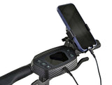 STERLING S50 Carbon phone holder fitted to scooter controls