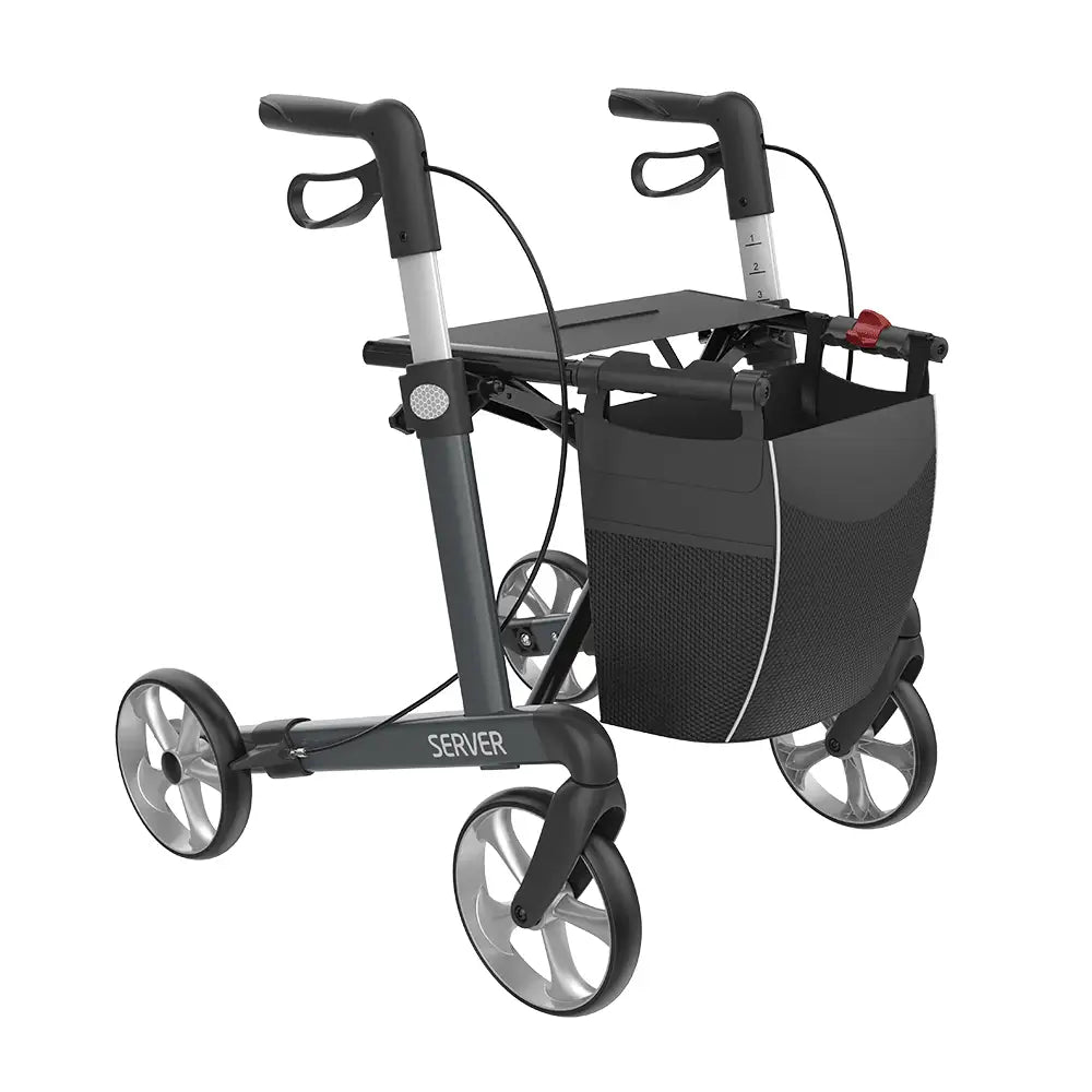 SRSGM500 - SERVER Rollator Sober-Grey FRONT-RIGHT