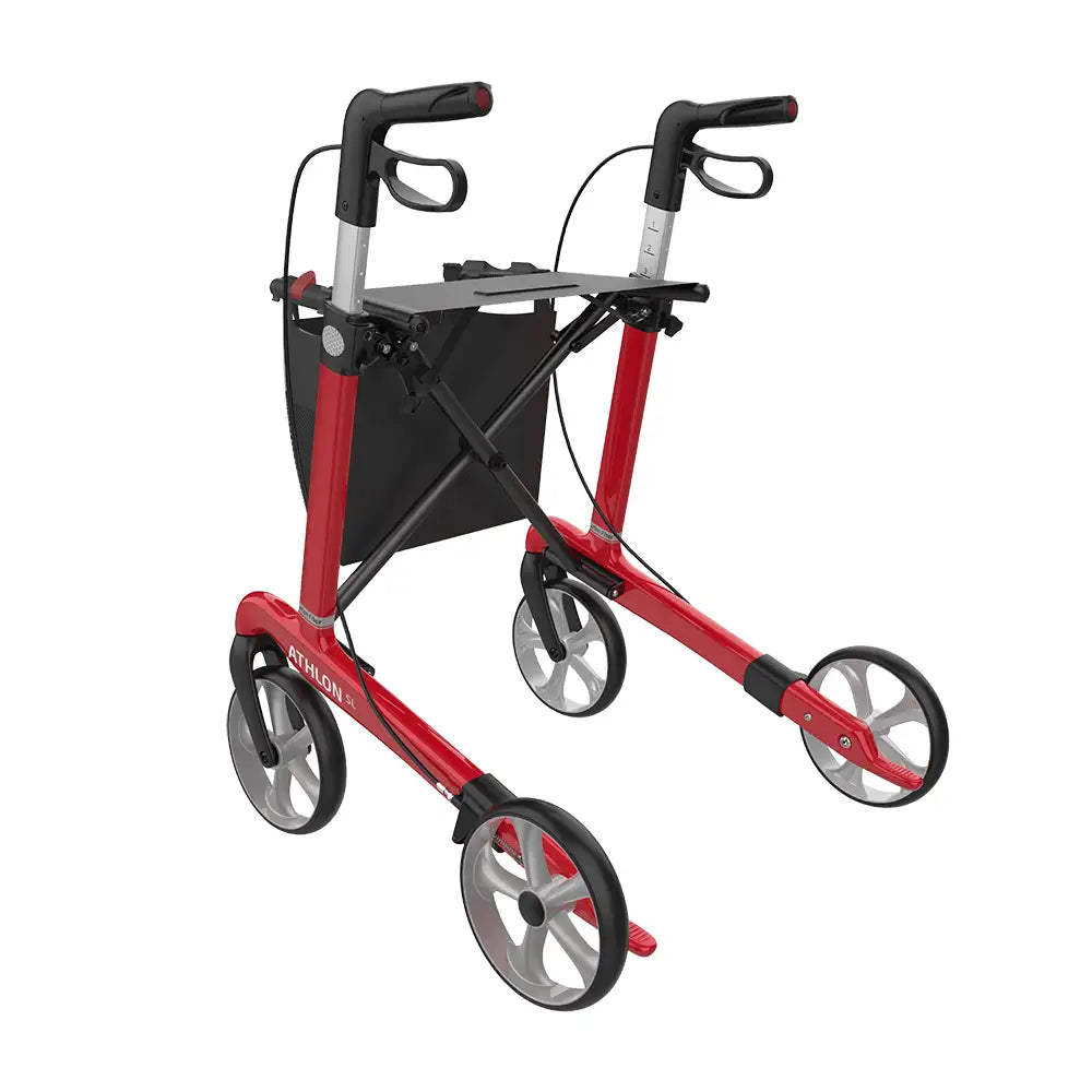 CRWRL600 - ATHLON-SL Rollator Red Large BACK-LEFT