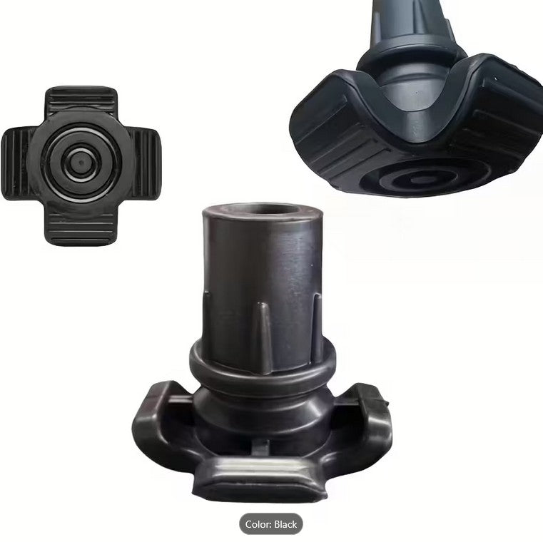 Walking Stick Non-Slip Foot from three angles